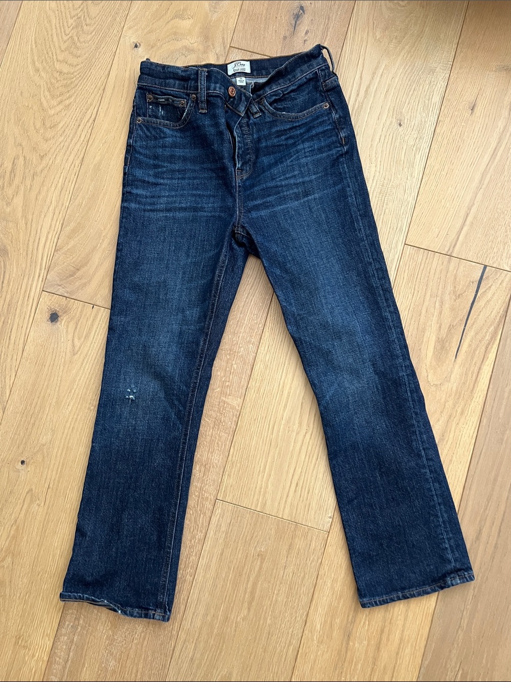 J. Crew Dark Indigo Billie Demi Boot Crop Jeans